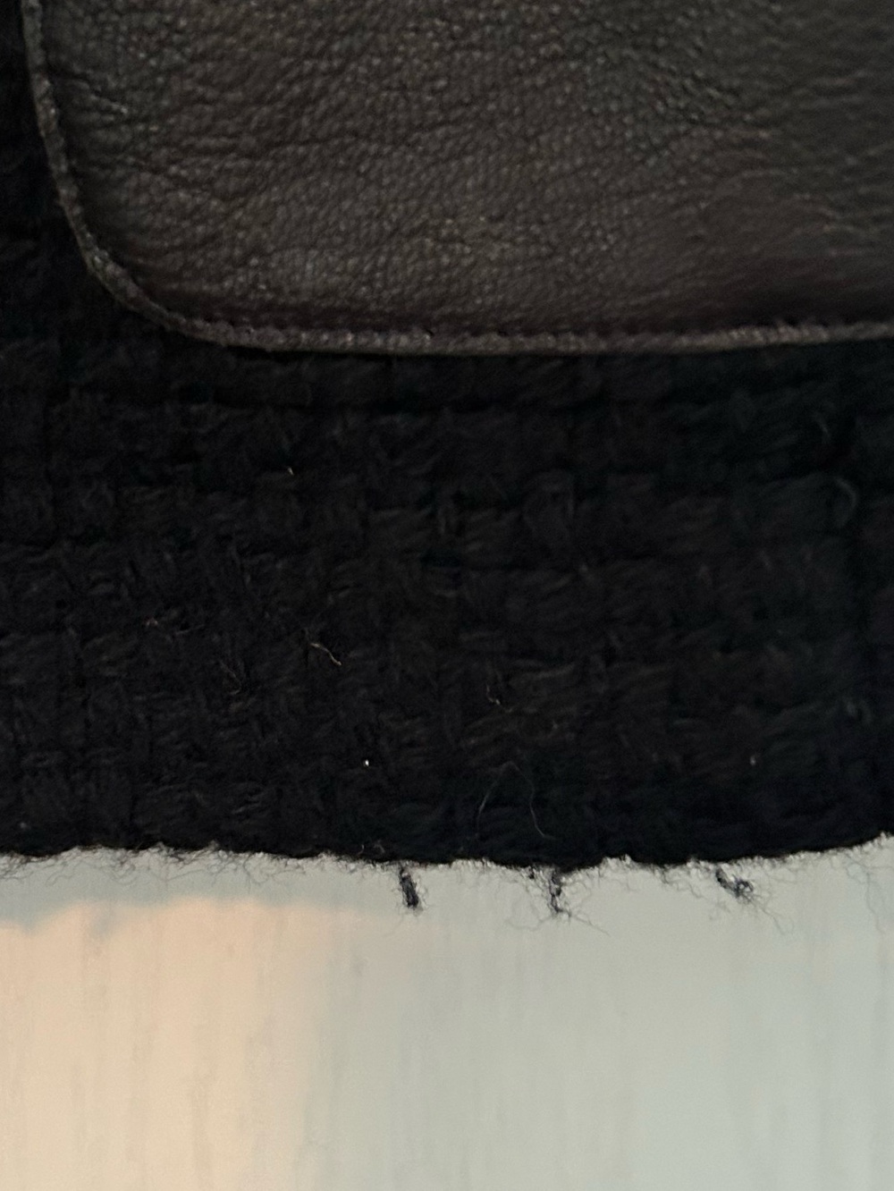 Vince Women's Tweed Jacket with Faux Leather Pockets - Picture 8 of 8